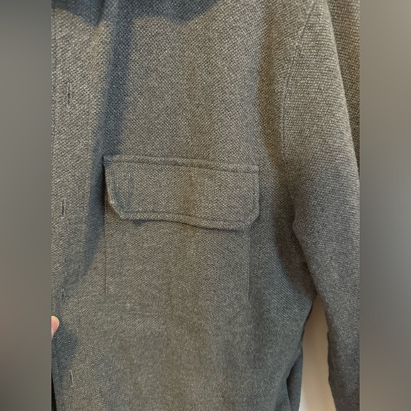 Vince Gray Twill Over Shirt Chore Jacket - M - Medium - Picture 5 of 9